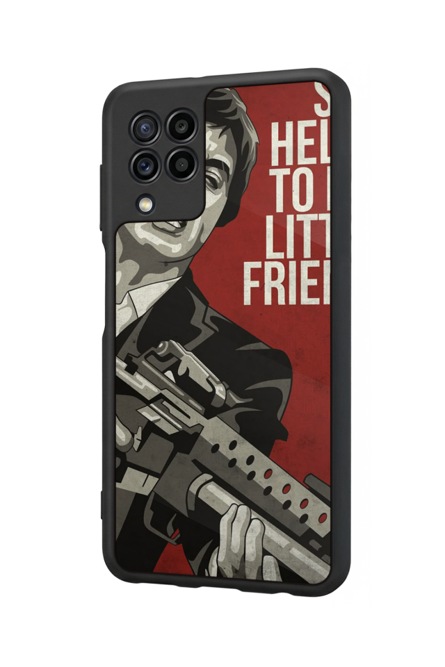 Samsung Galaxy M22 Uyumlu Scarface Tasarımlı Glossy Premium Kılıf
