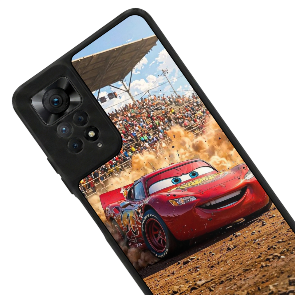 Xiaomi Redmi Note 12 Pro Uyumlu Şimsek McQueen Tasarımlı Glossy Premium Kılıf