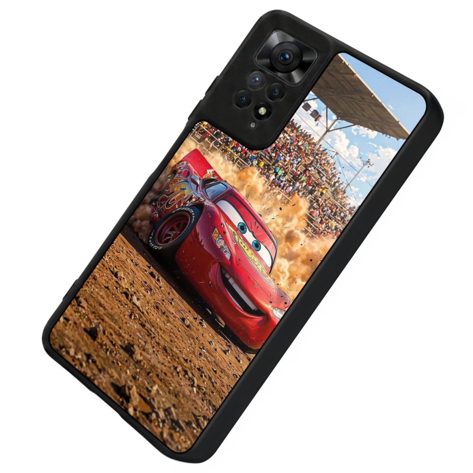 Xiaomi Redmi Note 12 Pro Uyumlu Şimsek McQueen Tasarımlı Glossy Premium Kılıf