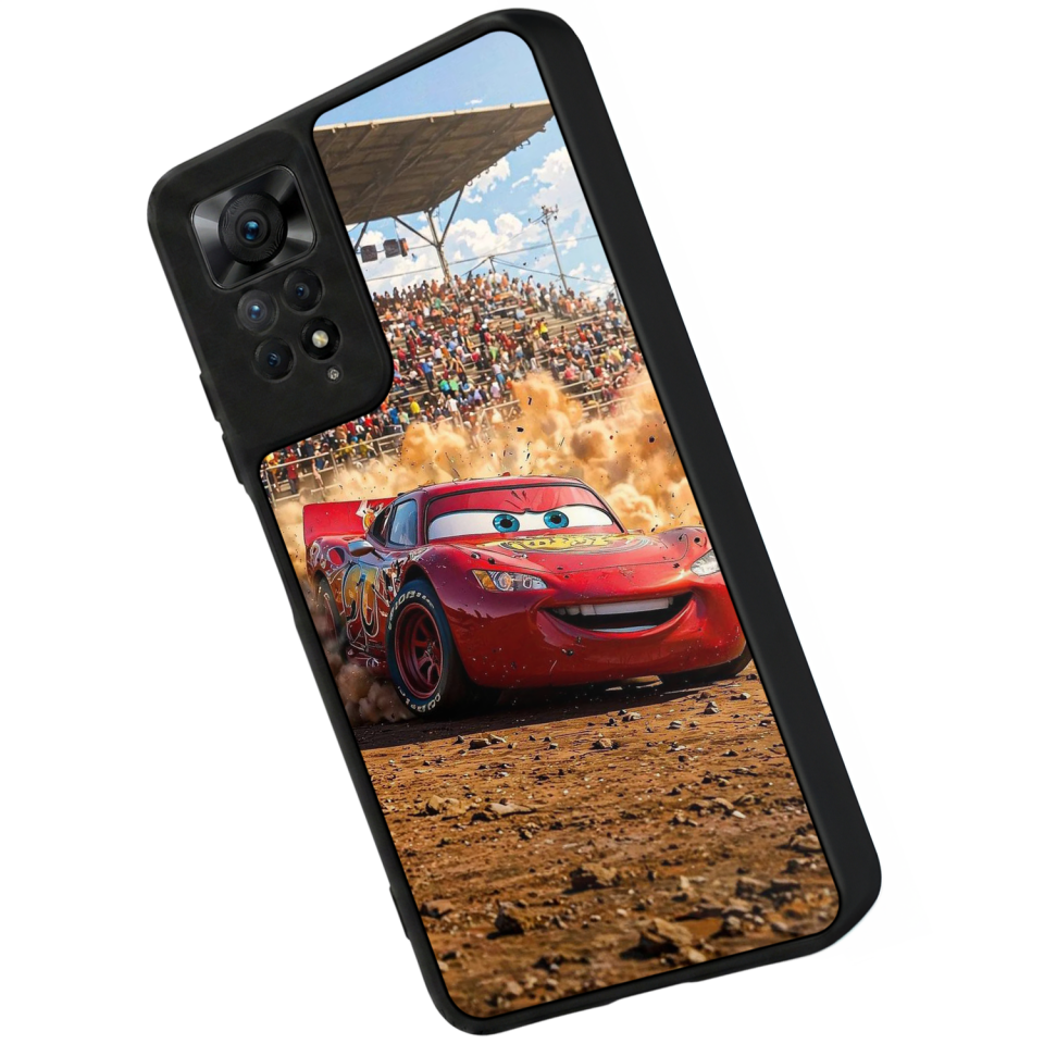 Xiaomi Redmi Note 12 Pro Uyumlu Şimsek McQueen Tasarımlı Glossy Premium Kılıf