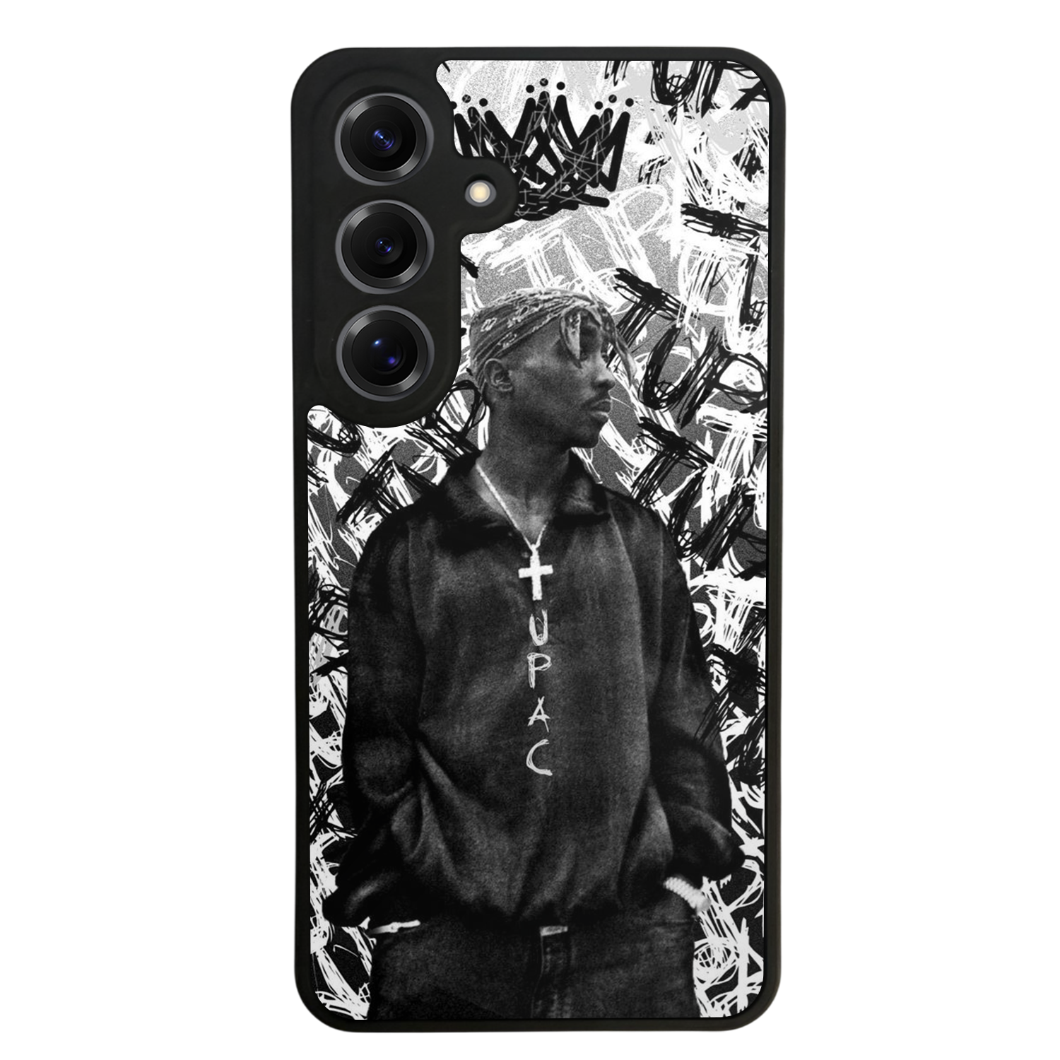 Samsung Galaxy S25 Uyumlu Tupac Tasarımlı Glossy Premium Kılıf