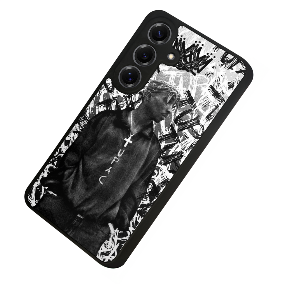Samsung Galaxy S25 Uyumlu Tupac Tasarımlı Glossy Premium Kılıf