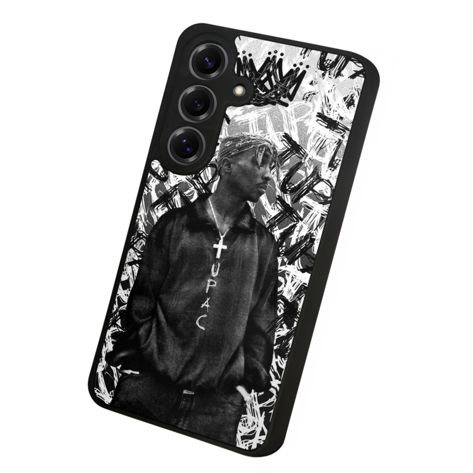 Samsung Galaxy S25 Uyumlu Tupac Tasarımlı Glossy Premium Kılıf