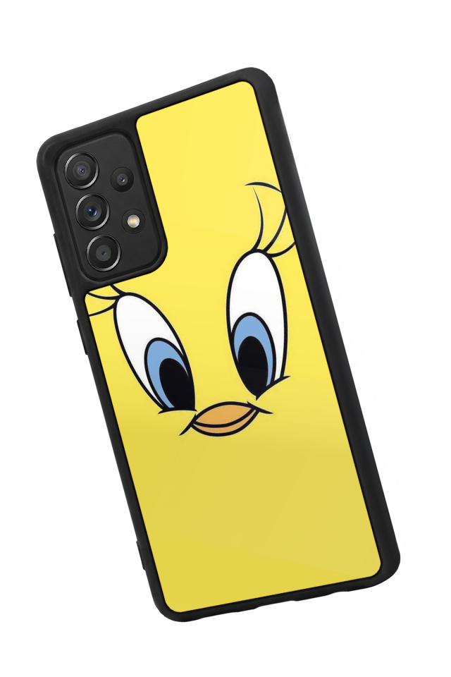 Samsung Galaxy A72 Uyumlu Tweety Tasarımlı Glossy Premium Kılıf