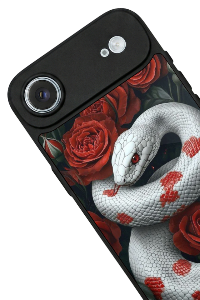 iPhone 17 Air Uyumlu Yılan Tasarımlı Glossy Premium Kılıf