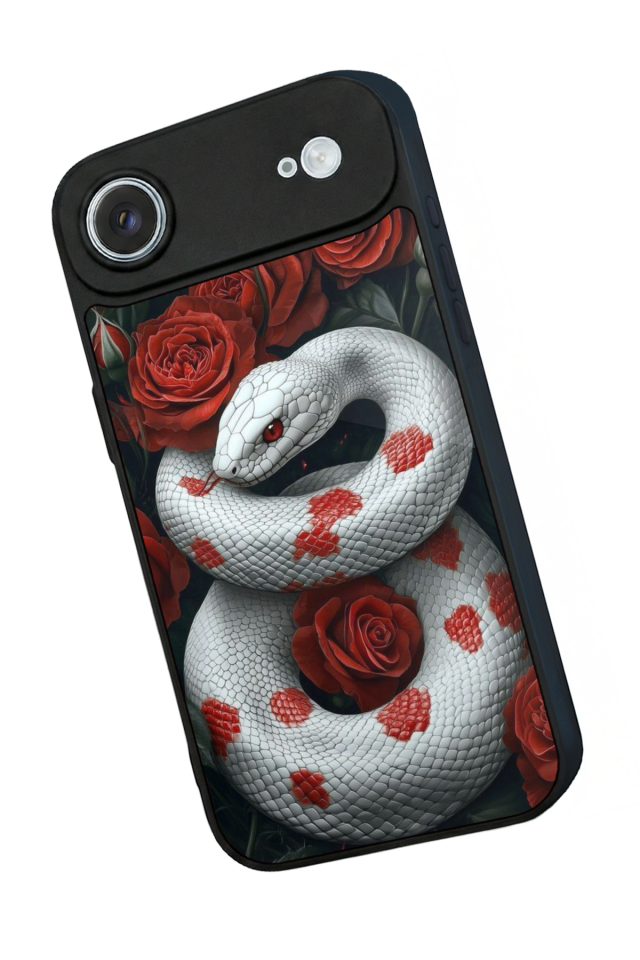 iPhone 17 Air Uyumlu Yılan Tasarımlı Glossy Premium Kılıf