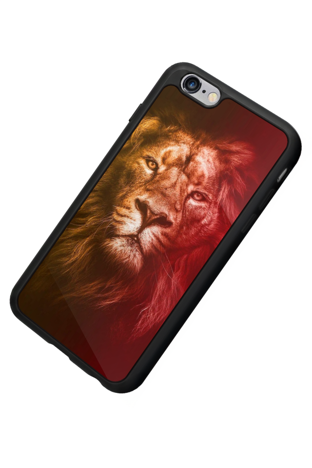 iPhone 6s Plus Uyumlu Aslan Tasarımlı Glossy Premium Kılıf