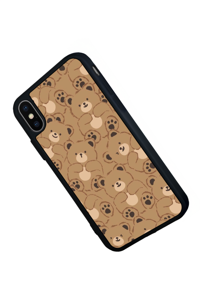 iPhone X/ XS Uyumlu Ayı Tasarımlı Glossy Premium Kılıf