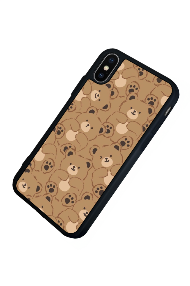 iPhone X/ XS Uyumlu Ayı Tasarımlı Glossy Premium Kılıf