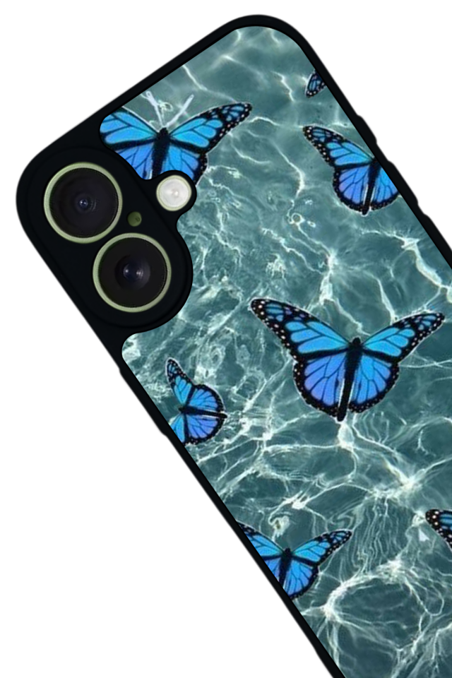 iPhone 17 Uyumlu Kelebek Tasarımlı Glossy Premium Kılıf