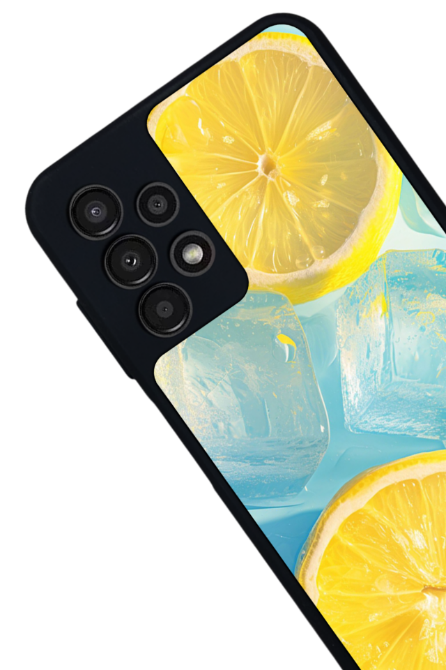 Samsung Galaxy A13 Uyumlu Limon Tasarımlı Glossy Premium Kılıf