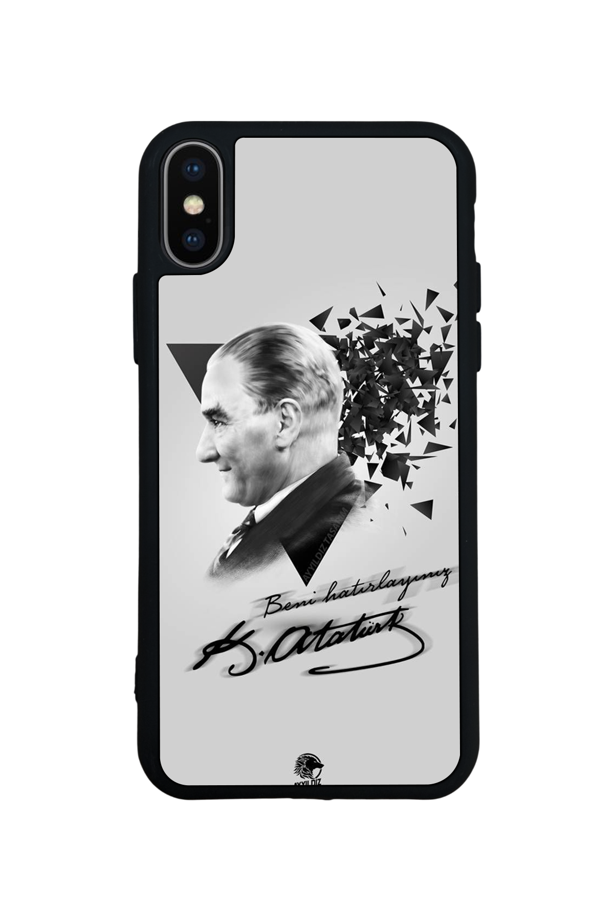 iPhone XS Max Uyumlu Mustafa Kemal Ataturk Tasarımlı Glossy Premium Kılıf