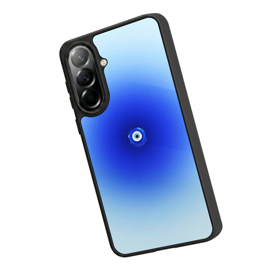 Samsung Galaxy A37 Uyumlu Nazar Tasarımlı Glossy Premium Kılıf