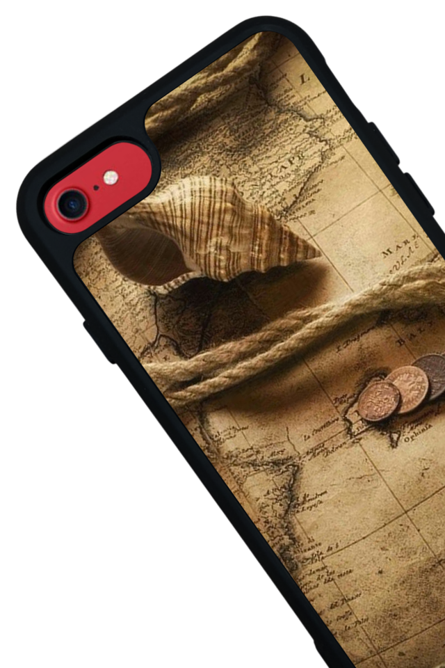 iPhone 8 Uyumlu Pusula Tasarımlı Glossy Premium Kılıf