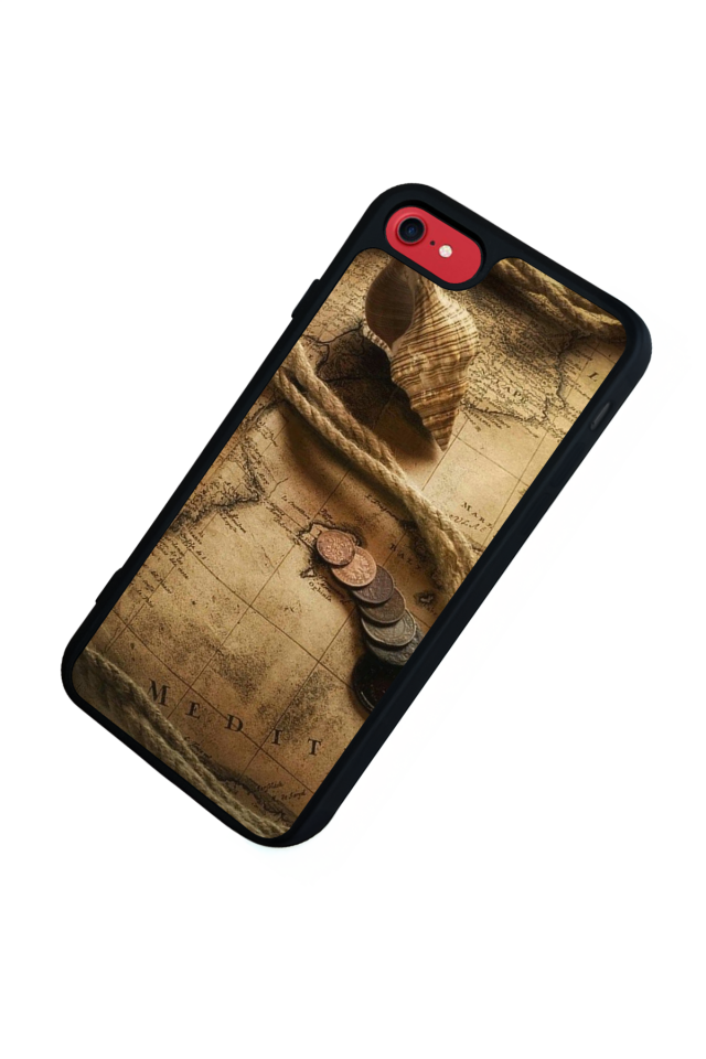 iPhone 8 Uyumlu Pusula Tasarımlı Glossy Premium Kılıf