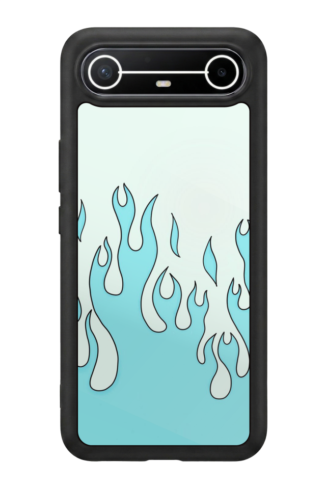 Tecno Spark Slim 5G Uyumlu Retro Flame Patterns Tasarımlı Glossy Premium Kılıf