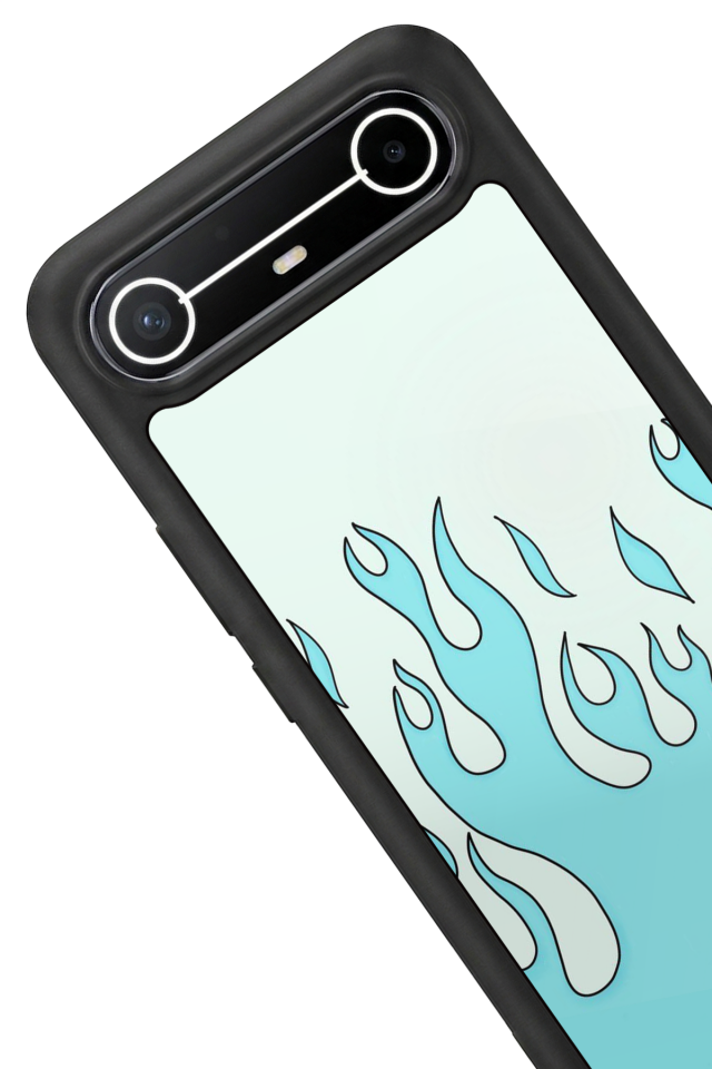 Tecno Spark Slim 5G Uyumlu Retro Flame Patterns Tasarımlı Glossy Premium Kılıf