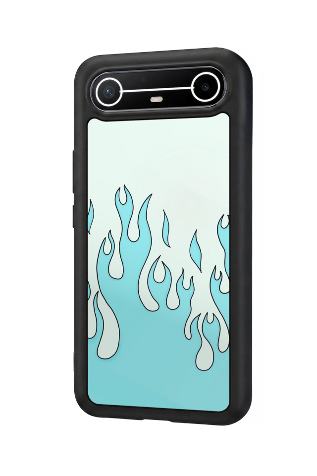 Tecno Spark Slim 5G Uyumlu Retro Flame Patterns Tasarımlı Glossy Premium Kılıf