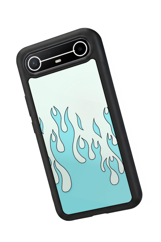 Tecno Spark Slim 5G Uyumlu Retro Flame Patterns Tasarımlı Glossy Premium Kılıf
