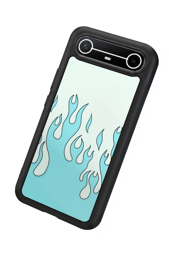 Tecno Spark Slim 5G Uyumlu Retro Flame Patterns Tasarımlı Glossy Premium Kılıf