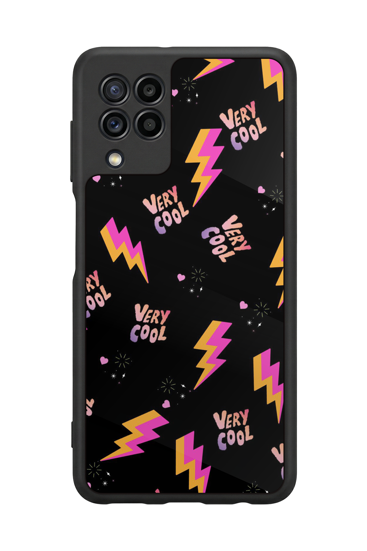 Samsung Galaxy M22 Uyumlu Simsek Tasarımlı Glossy Premium Kılıf