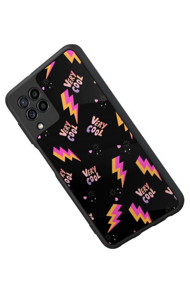 Samsung Galaxy M22 Uyumlu Simsek Tasarımlı Glossy Premium Kılıf