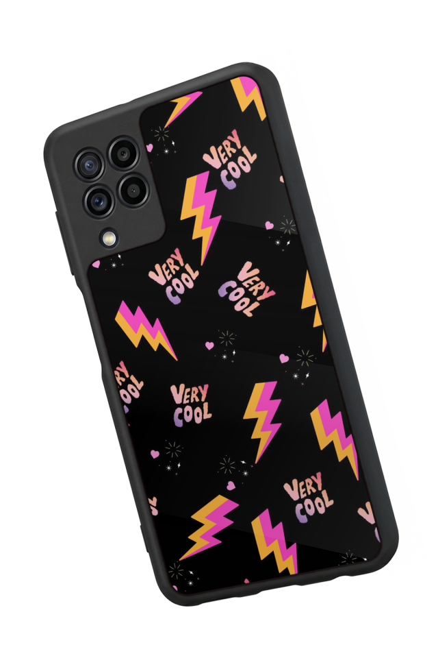Samsung Galaxy M22 Uyumlu Simsek Tasarımlı Glossy Premium Kılıf