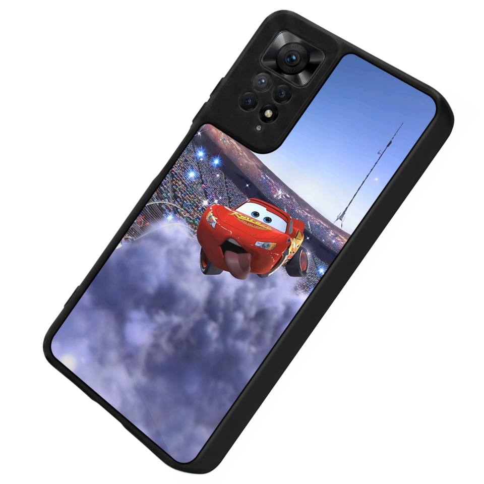 Xiaomi Redmi Note 12 Pro Uyumlu Şimsek McQueen Tasarımlı Glossy Premium Kılıf