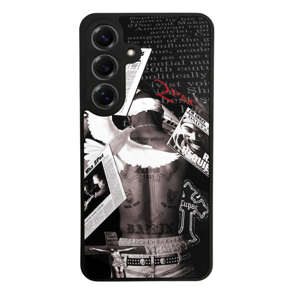 Samsung Galaxy S25 Uyumlu Tupac Tasarımlı Glossy Premium Kılıf