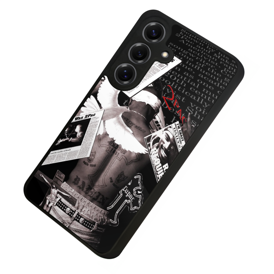 Samsung Galaxy S25 Uyumlu Tupac Tasarımlı Glossy Premium Kılıf