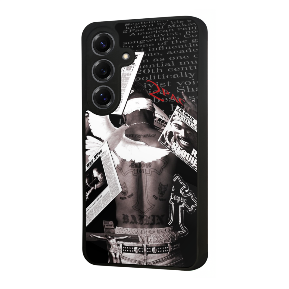 Samsung Galaxy S25 Uyumlu Tupac Tasarımlı Glossy Premium Kılıf
