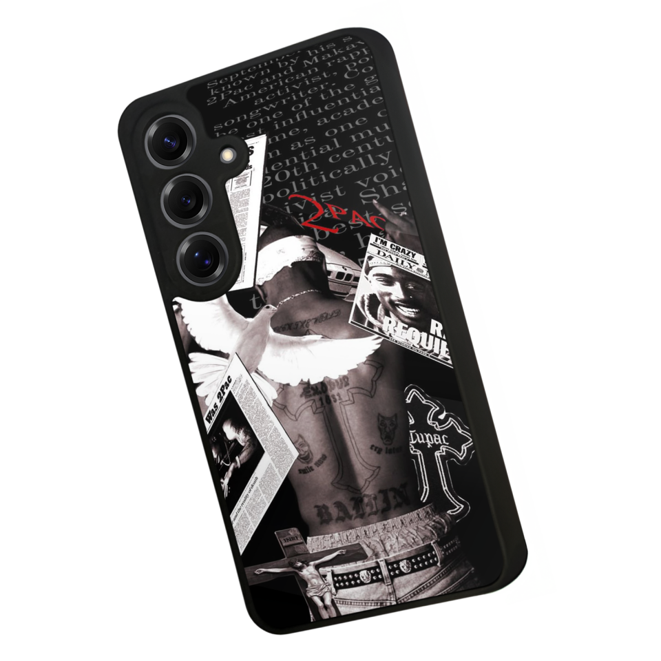 Samsung Galaxy S25 Uyumlu Tupac Tasarımlı Glossy Premium Kılıf