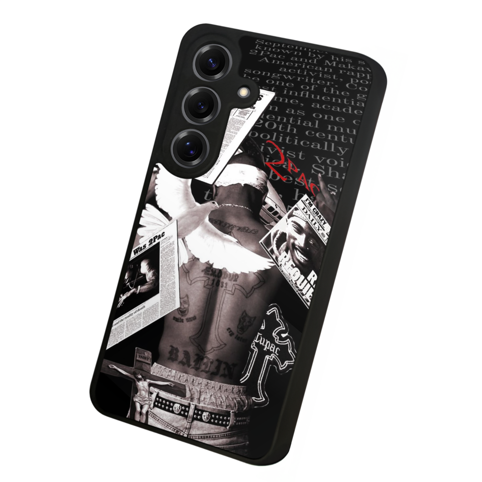 Samsung Galaxy S25 Uyumlu Tupac Tasarımlı Glossy Premium Kılıf