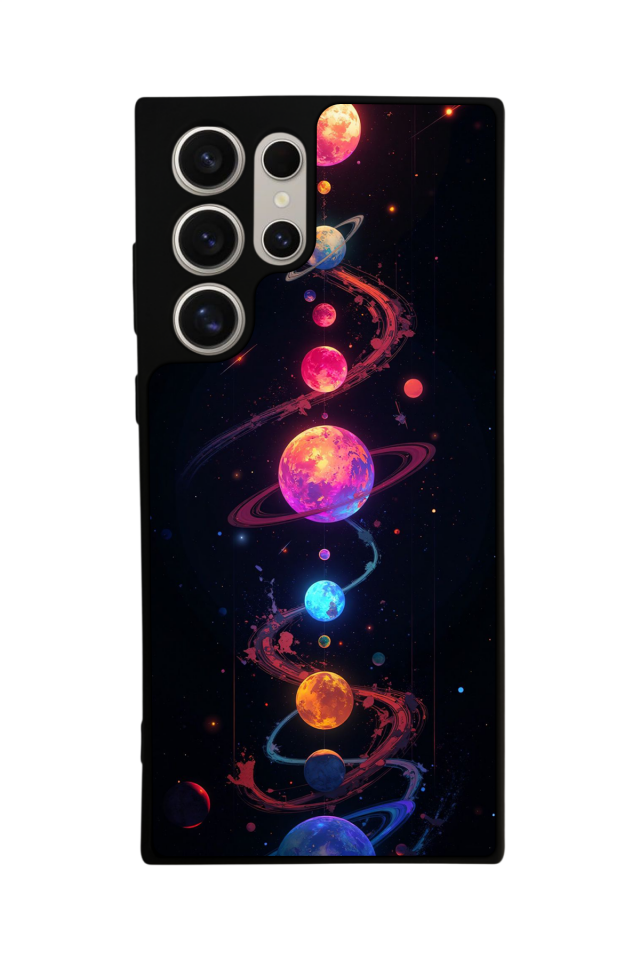 Samsung Galaxy S24 Ultra Uyumlu Uzay Tasarımlı Glossy Premium Kılıf