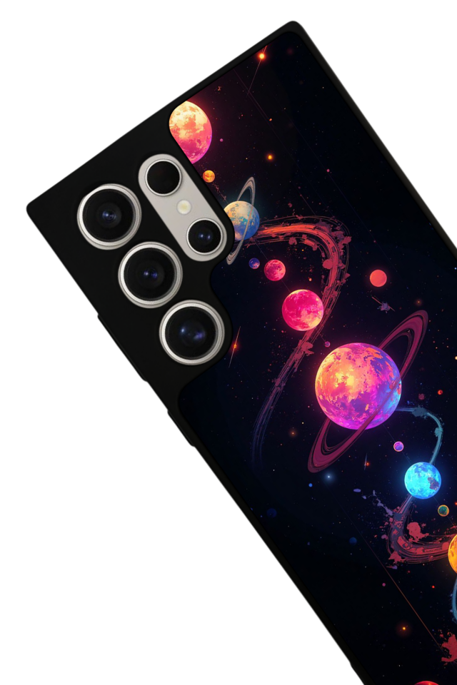 Samsung Galaxy S24 Ultra Uyumlu Uzay Tasarımlı Glossy Premium Kılıf