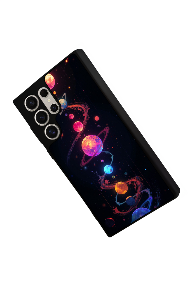 Samsung Galaxy S24 Ultra Uyumlu Uzay Tasarımlı Glossy Premium Kılıf