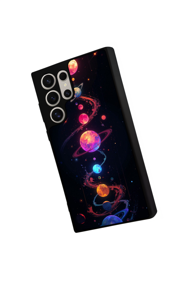Samsung Galaxy S24 Ultra Uyumlu Uzay Tasarımlı Glossy Premium Kılıf