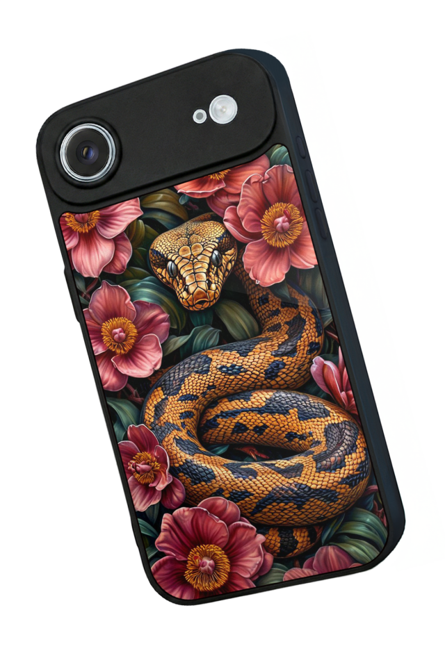 iPhone 17 Air Uyumlu Yılan Tasarımlı Glossy Premium Kılıf