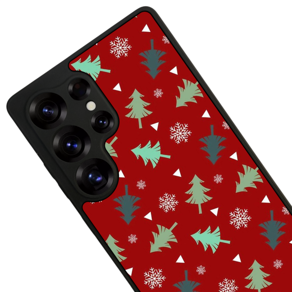 Samsung Galaxy S25 Ultra Uyumlu Yilbasi Christmas Tasarımlı Glossy Premium Kılıf