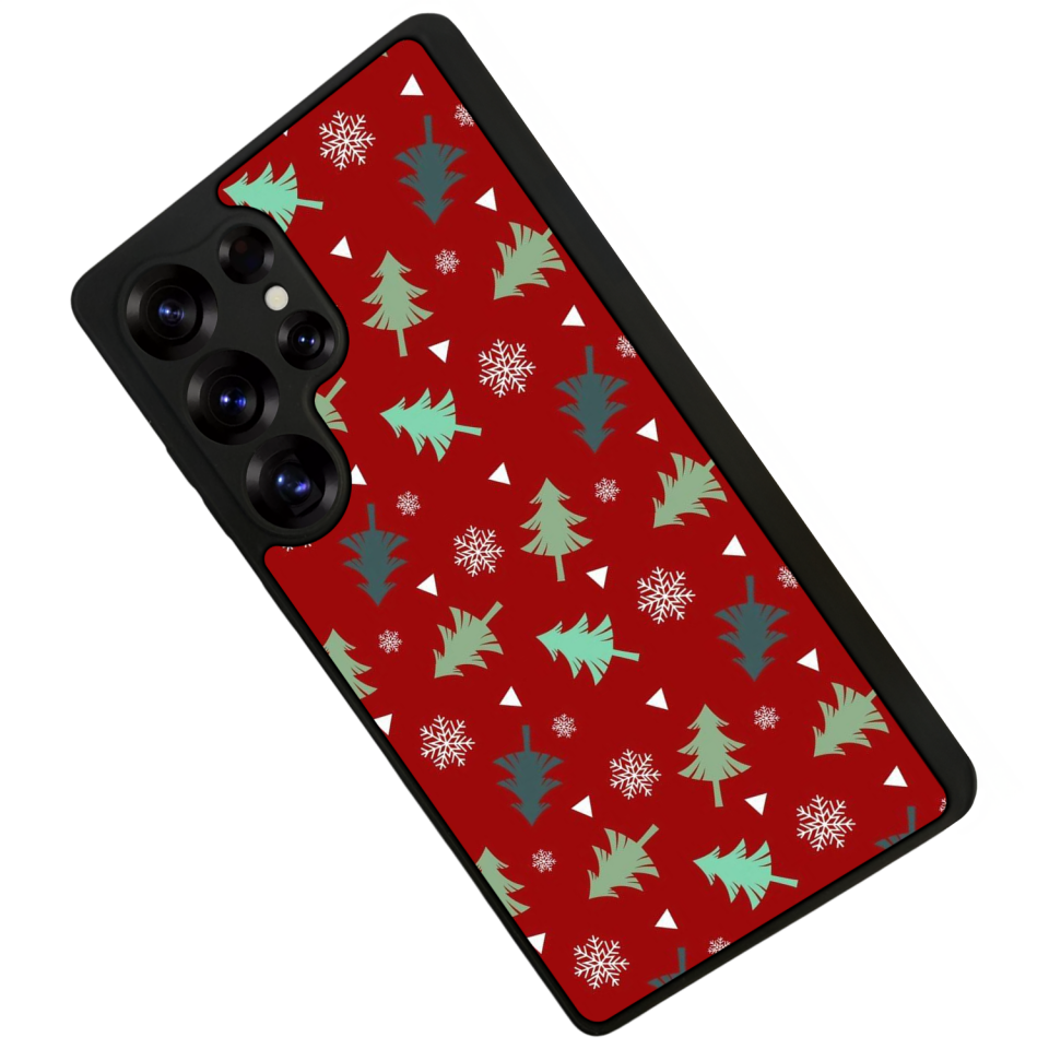 Samsung Galaxy S25 Ultra Uyumlu Yilbasi Christmas Tasarımlı Glossy Premium Kılıf