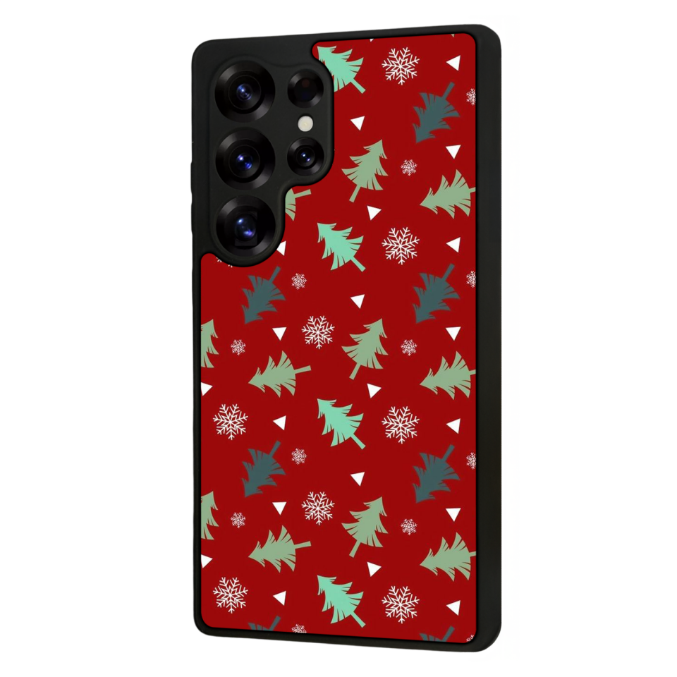 Samsung Galaxy S25 Ultra Uyumlu Yilbasi Christmas Tasarımlı Glossy Premium Kılıf