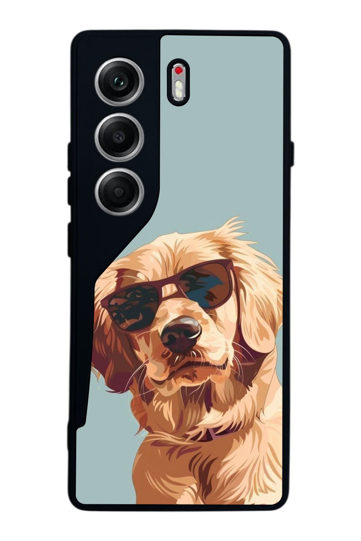 Tecno Camon 40 Uyumlu Golden Kopek Tasarımlı Glossy Premium Kılıf