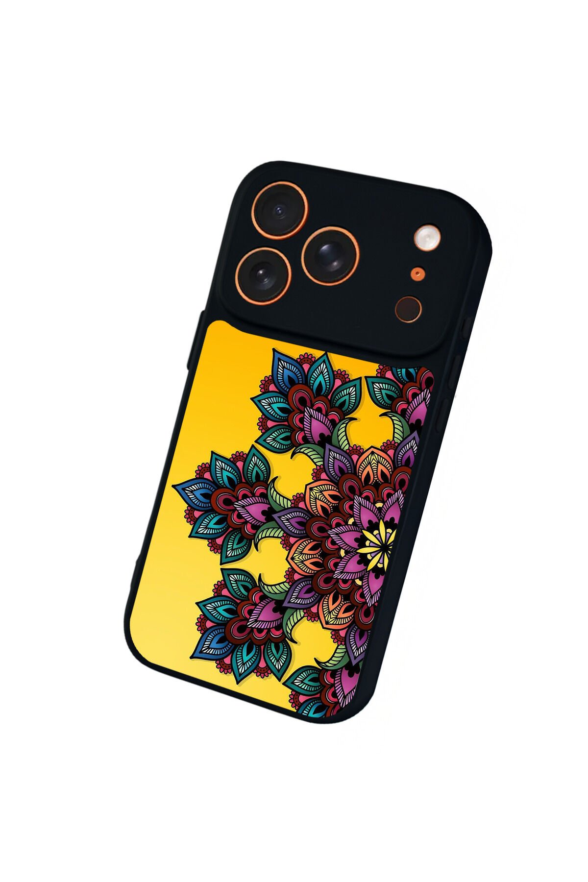 iPhone 17 Pro Max Uyumlu Mandala Tasarımlı Glossy Premium Kılıf