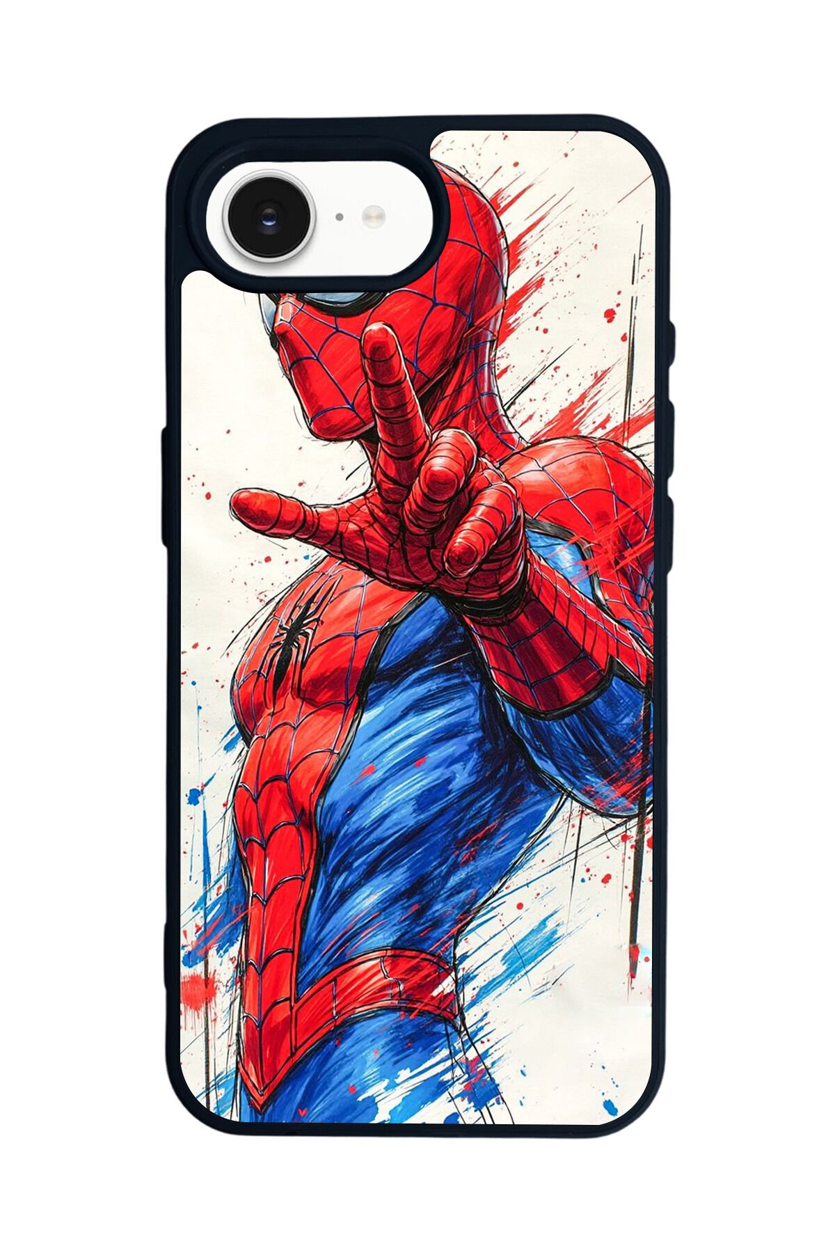 iPhone 16E Uyumlu Spider Man ( Örümcek Adam ) Tasarımlı Glossy Premium Kılıf