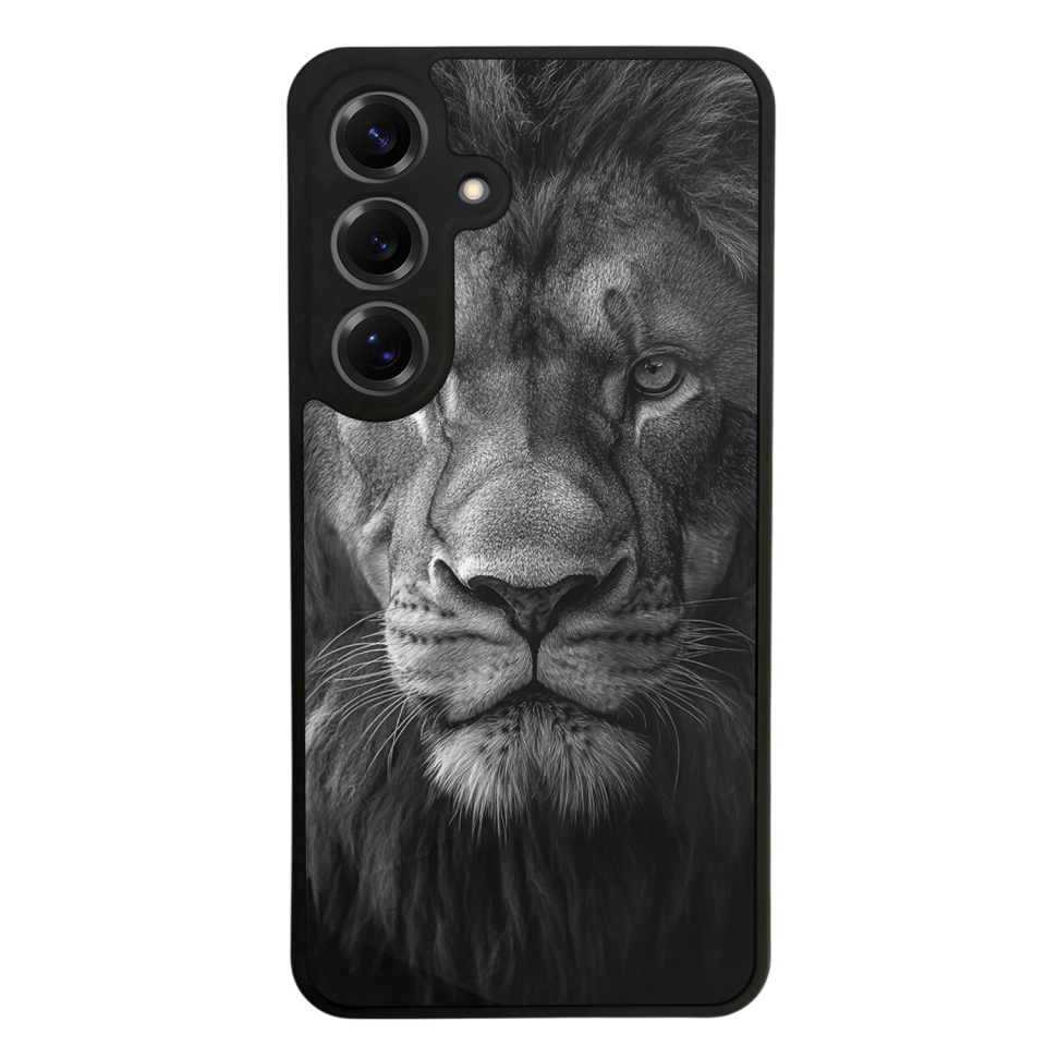 Samsung Galaxy S25 Uyumlu Aslan Tasarımlı Glossy Premium Kılıf