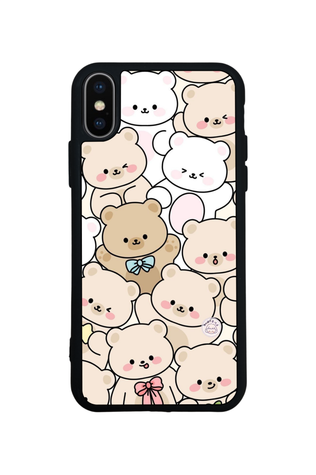 iPhone X/ XS Uyumlu Ayı Tasarımlı Glossy Premium Kılıf