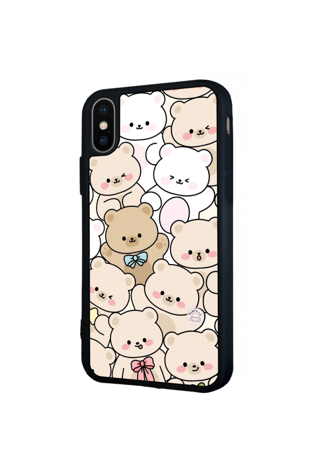 iPhone X/ XS Uyumlu Ayı Tasarımlı Glossy Premium Kılıf