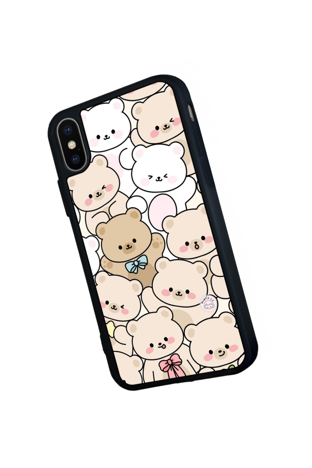 iPhone X/ XS Uyumlu Ayı Tasarımlı Glossy Premium Kılıf