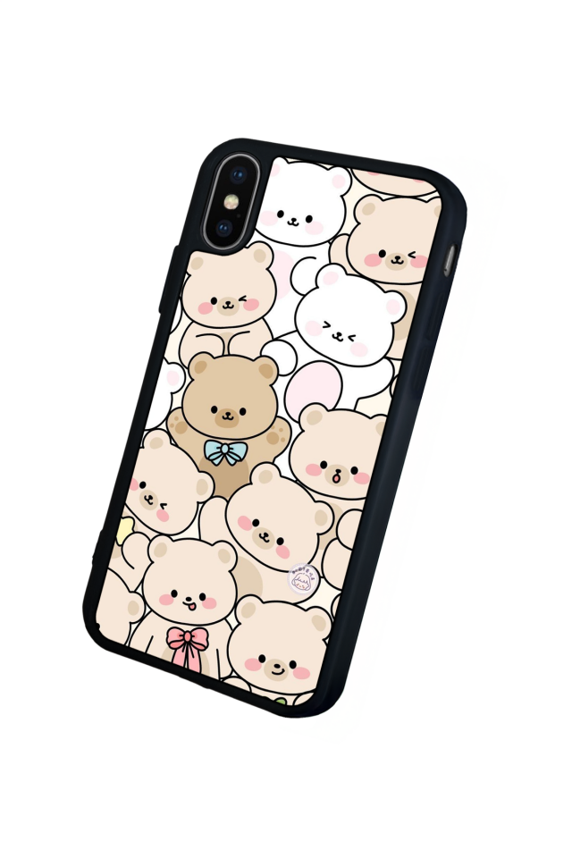 iPhone X/ XS Uyumlu Ayı Tasarımlı Glossy Premium Kılıf