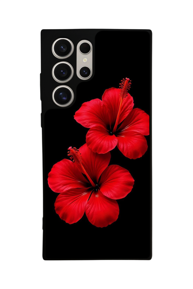 Samsung Galaxy S22 Ultra Uyumlu Cicek Tasarımlı Glossy Premium Kılıf